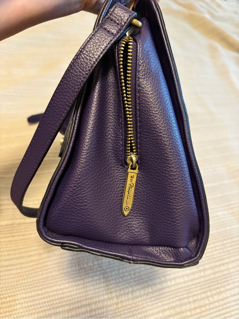 3.1 Phillip Lim for Target Purple Leather Top-Handle Satchel - Picture 12 of 12